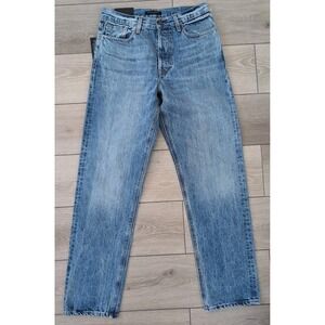 Banana Republic Jeans Men's 28 Blue Medium Wash Relaxed Fit Button Fly Sz 28 NWT